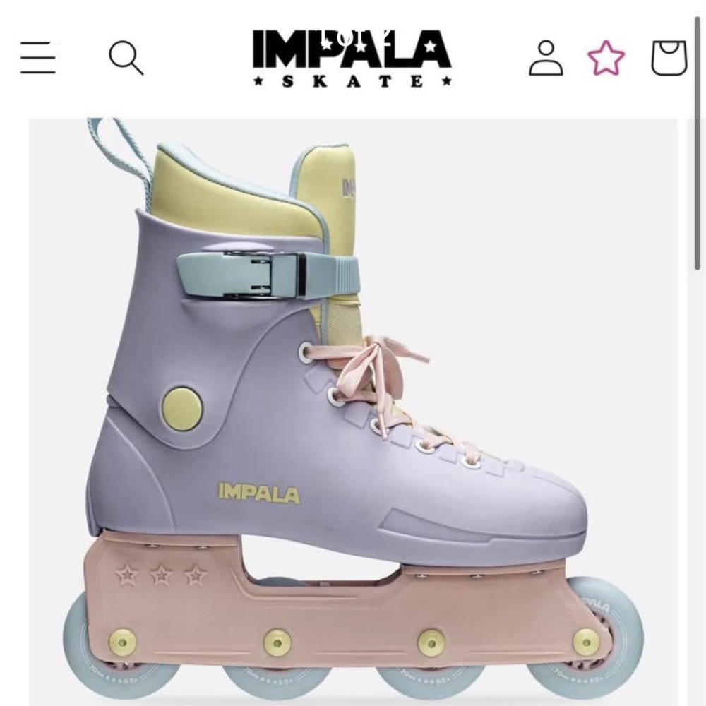 Impala Women's Inline Skates - Pastel Purple and Yellow